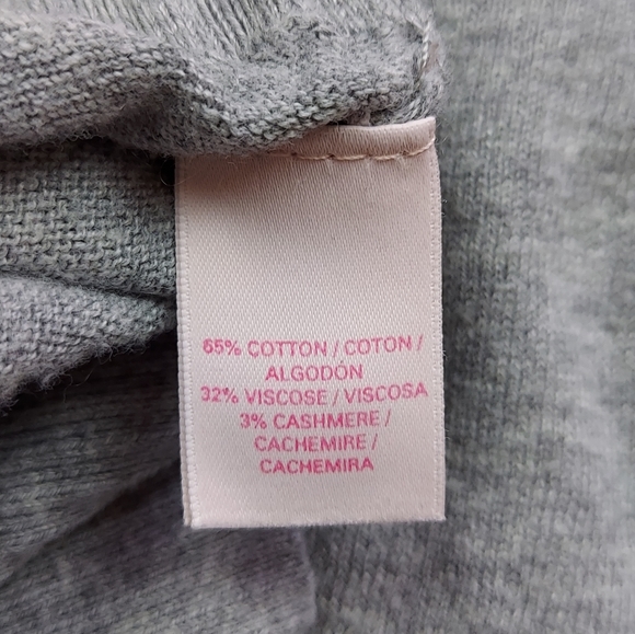 Victoria's Secret Gray Stretch V Neck Long Sleeve Sweater w/Pockets Size XS - Picture 9 of 10